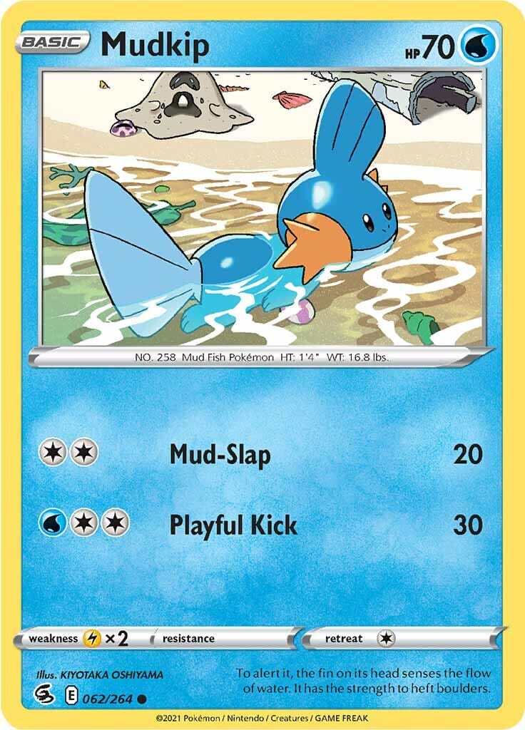 Mudkip (062/264) [Sword & Shield: Fusion Strike] Pokemon Single Pokémon  | Multizone: Comics And Games