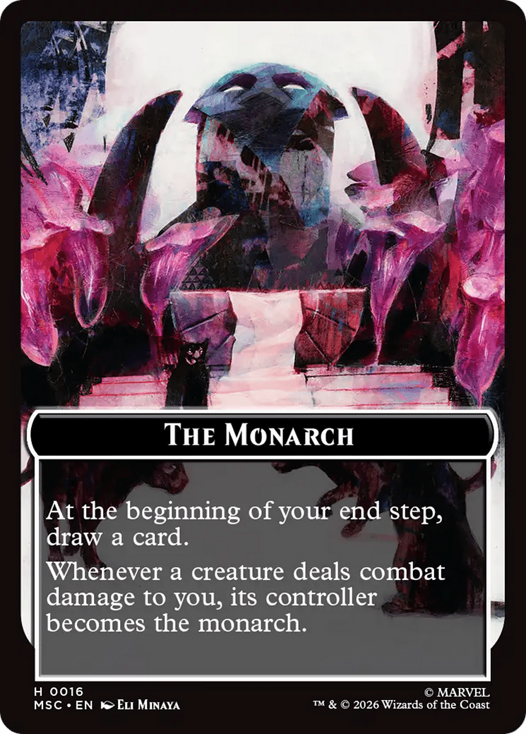 The Monarch (016) // Vibranium (015) Double-Sided Token [Marvel Super Heroes Commander Tokens] MTG Single Magic: The Gathering  | Multizone: Comics And Games