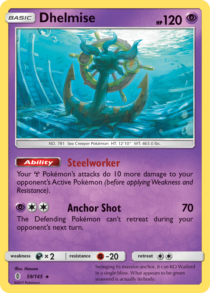 Dhelmise (59/145) [Sun & Moon: Guardians Rising] Pokemon Single Pokémon  | Multizone: Comics And Games