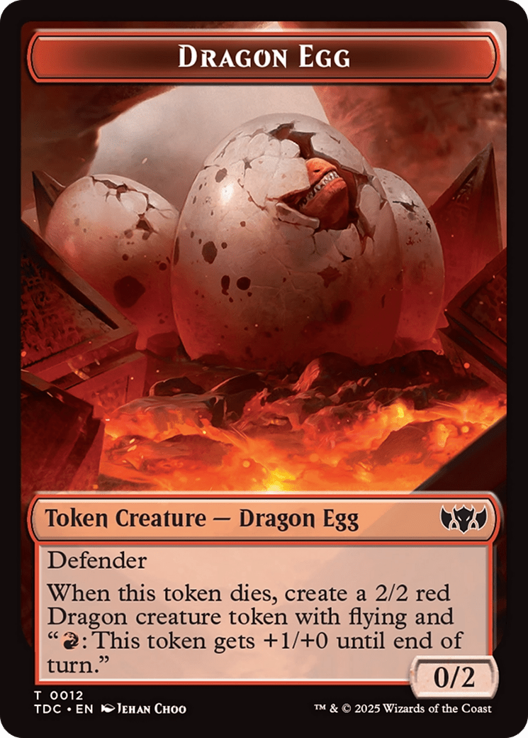 Dragon Egg // Dragon (0013) Double-Sided Token [Tarkir: Dragonstorm Commander Tokens] MTG Single Magic: The Gathering  | Multizone: Comics And Games