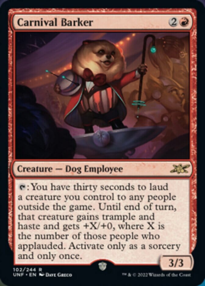 Carnival Barker [Unfinity] MTG Single Magic: The Gathering  | Multizone: Comics And Games