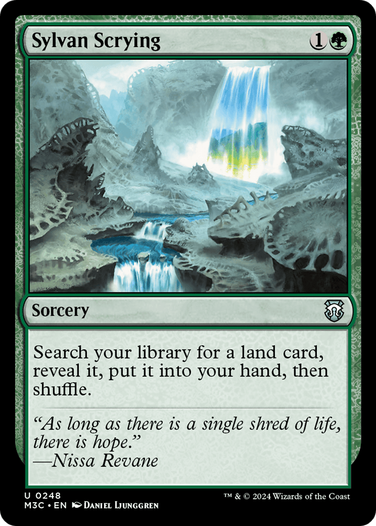 Sylvan Scrying (Ripple Foil) [Modern Horizons 3 Commander] MTG Single Magic: The Gathering  | Multizone: Comics And Games