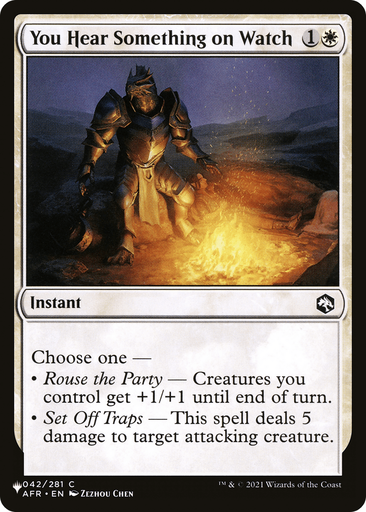 You Hear Something on Watch [The List] MTG Single Magic: The Gathering  | Multizone: Comics And Games