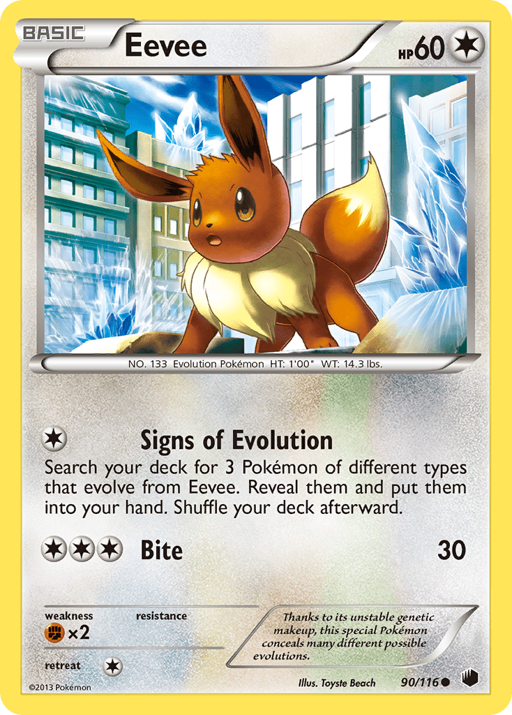Eevee (90/116) [Black & White: Plasma Freeze] Pokemon Single Pokémon  | Multizone: Comics And Games