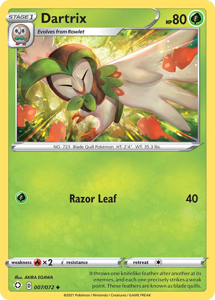 Dartrix (007/072) [Sword & Shield: Shining Fates] Pokemon Single Pokémon  | Multizone: Comics And Games