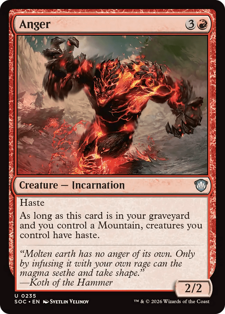 Anger [Secrets of Strixhaven Commander] MTG Single Magic: The Gathering  | Multizone: Comics And Games