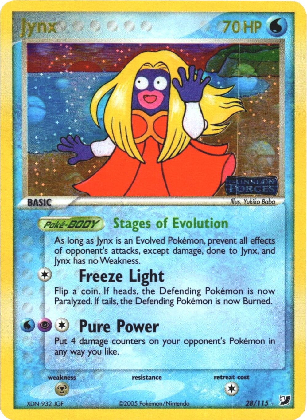Jynx (28/115) (Stamped) [EX: Unseen Forces] Pokemon Single Pokémon  | Multizone: Comics And Games