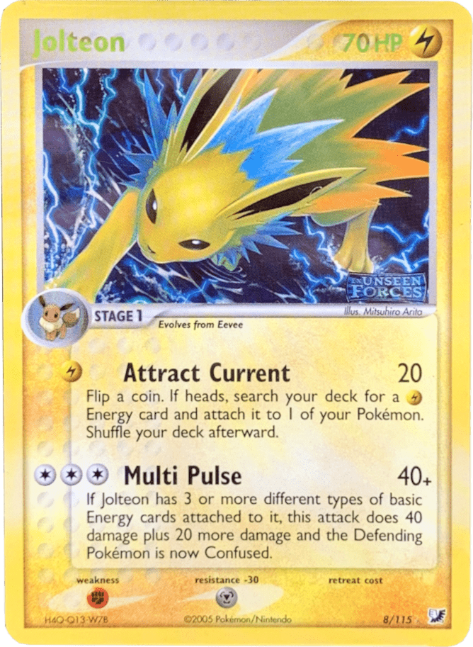 Jolteon (8/115) (Stamped) [EX: Unseen Forces] Pokemon Single Pokémon  | Multizone: Comics And Games