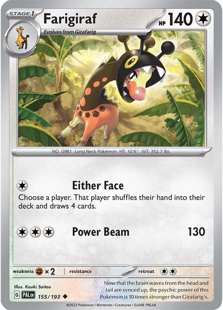 Farigiraf (155/193) [Scarlet & Violet: Paldea Evolved] Pokemon Single Pokémon  | Multizone: Comics And Games
