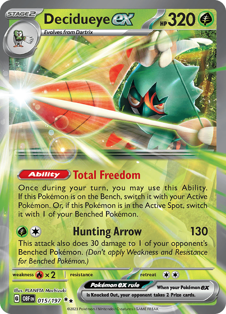 Decidueye ex (015/197) [Scarlet & Violet: Obsidian Flames] Pokemon Single Pokémon  | Multizone: Comics And Games