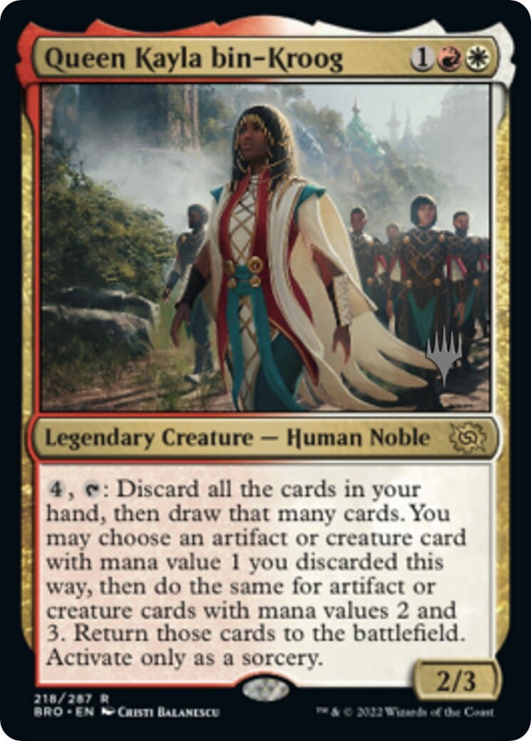 Queen Kayla bin-Kroog (Promo Pack) [The Brothers' War Promos] MTG Single Magic: The Gathering  | Multizone: Comics And Games