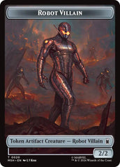 Villain // Robot Villain Double-Sided Token (009//020) [Marvel Super Heroes Tokens] MTG Single Magic: The Gathering  | Multizone: Comics And Games