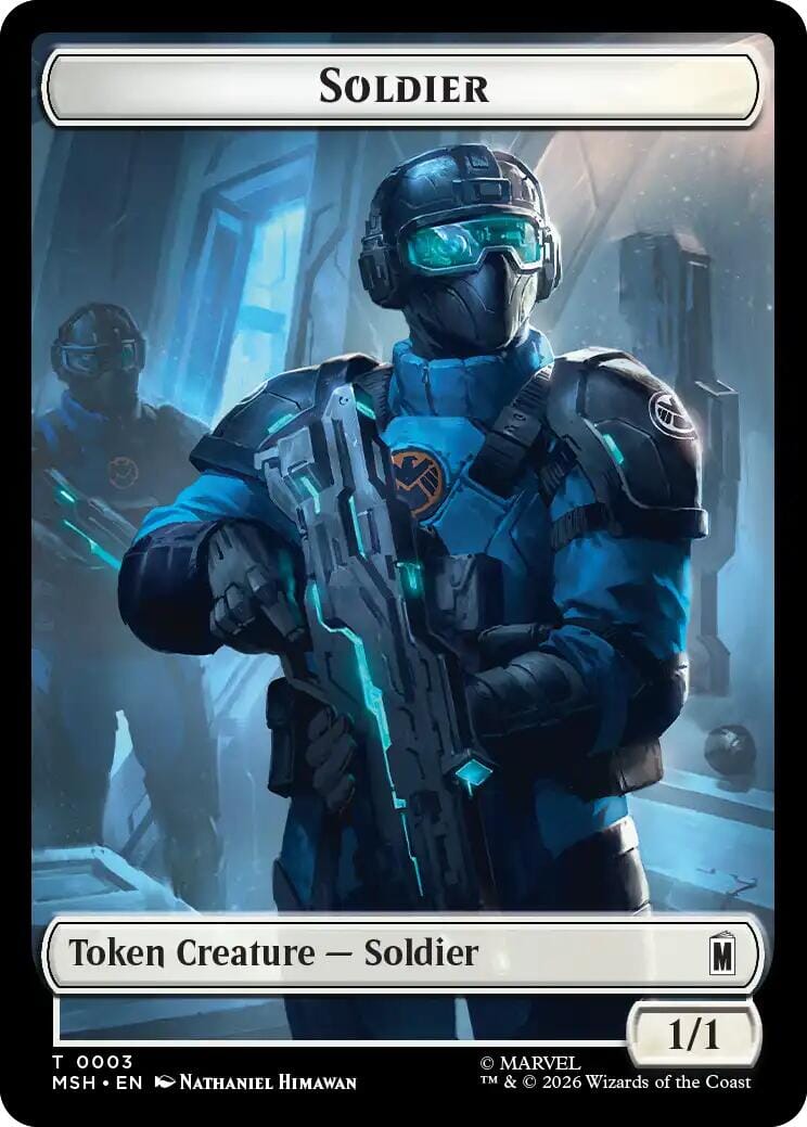 Villain // Soldier Double-Sided Token [Marvel Super Heroes Tokens] MTG Single Magic: The Gathering  | Multizone: Comics And Games