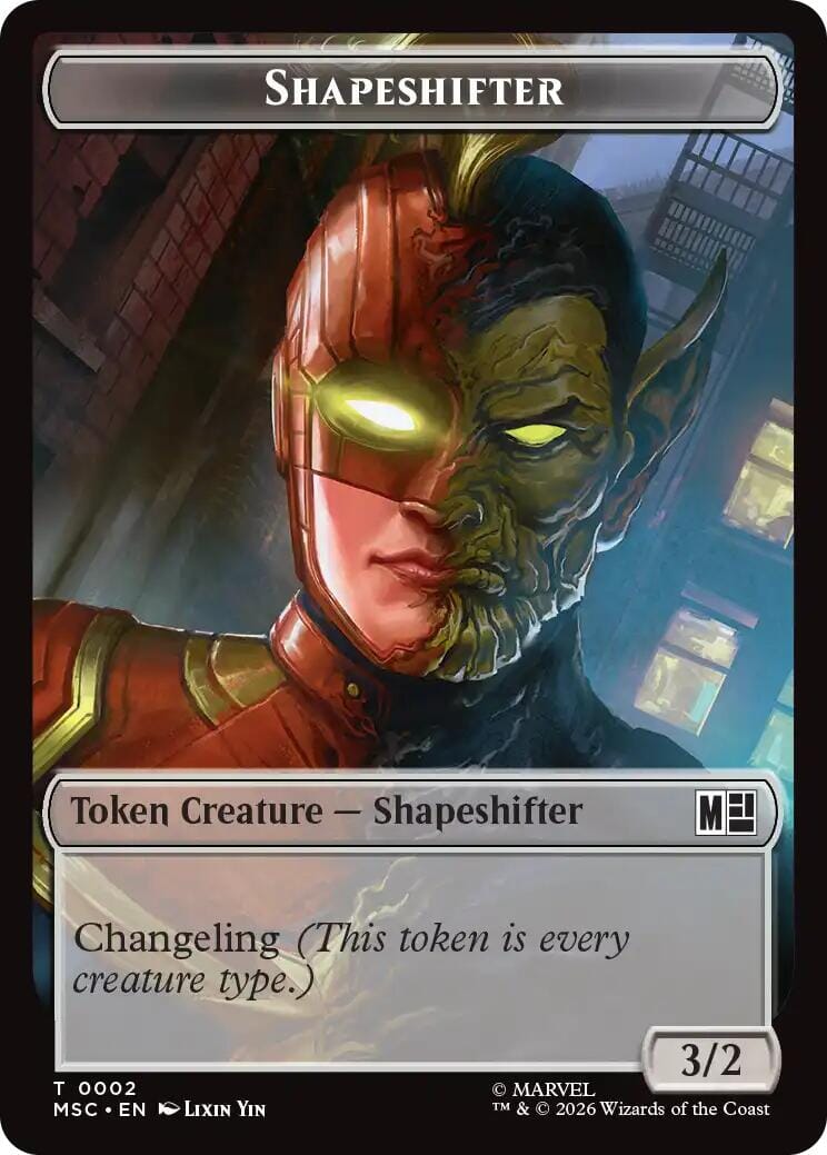 Shapeshifter // Ape Villain Double-Sided Token [Marvel Super Heroes Commander Tokens] MTG Single Magic: The Gathering  | Multizone: Comics And Games