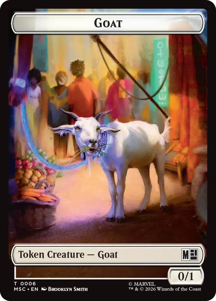 Goat // Construct Double-Sided Token [Marvel Super Heroes Commander Tokens] MTG Single Magic: The Gathering  | Multizone: Comics And Games
