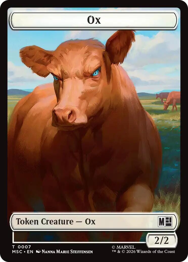 Ox // Vibranium Double-Sided Token [Marvel Super Heroes Commander Tokens] MTG Single Magic: The Gathering  | Multizone: Comics And Games