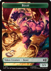 Beast // Vibranium Double-Sided Token [Marvel Super Heroes Commander Tokens] MTG Single Magic: The Gathering  | Multizone: Comics And Games