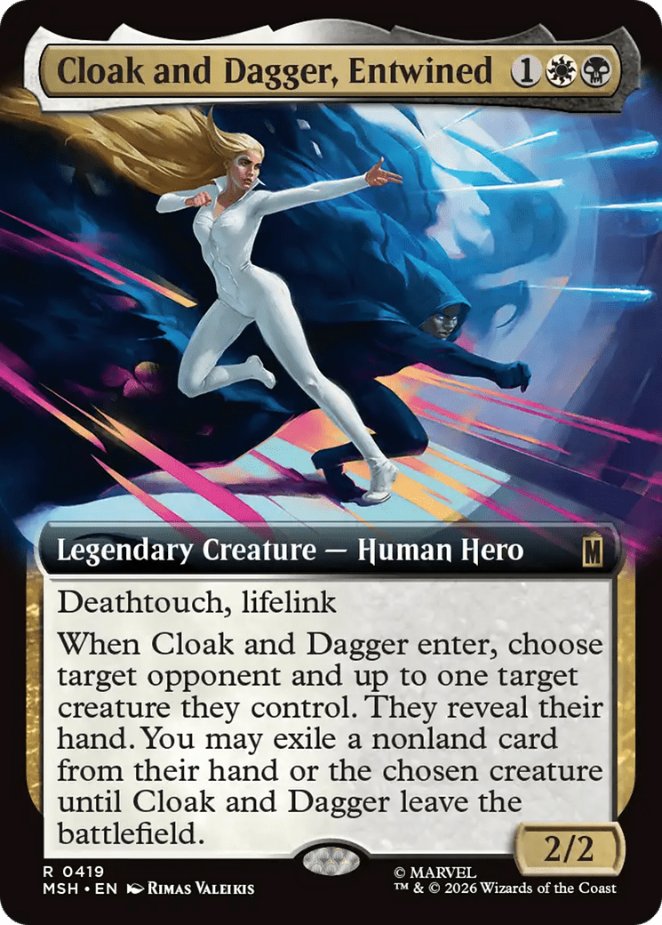 Cloak and Dagger, Entwined (Extended Art) [Marvel Super Heroes] MTG Single Magic: The Gathering  | Multizone: Comics And Games