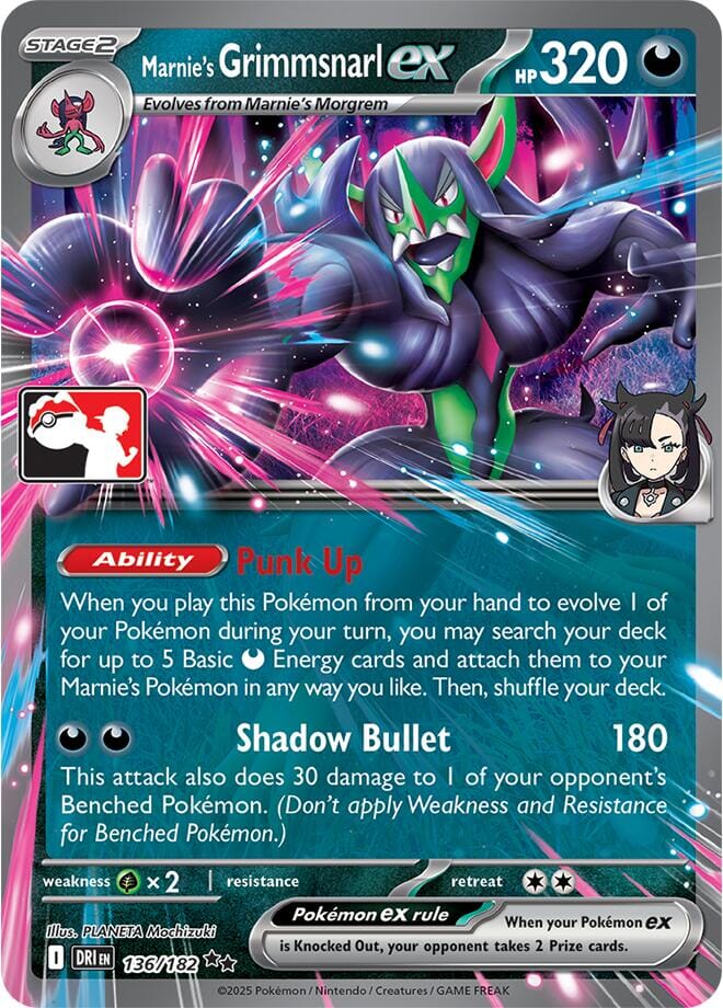 Marnie's Grimmsnarl ex (136/182) [Prize Pack Series Nine] Pokemon Single Pokémon  | Multizone: Comics And Games