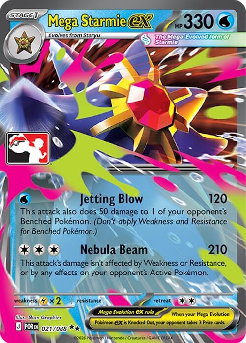 Mega Starmie ex (021/088) [Prize Pack Series Nine] Pokemon Single Pokémon  | Multizone: Comics And Games