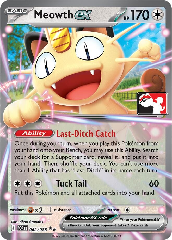 Meowth ex (062/088) [Prize Pack Series Nine] Pokemon Single Pokémon  | Multizone: Comics And Games