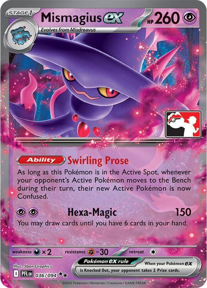 Mismagius ex (036/094) [Prize Pack Series Nine] Pokemon Single Pokémon  | Multizone: Comics And Games
