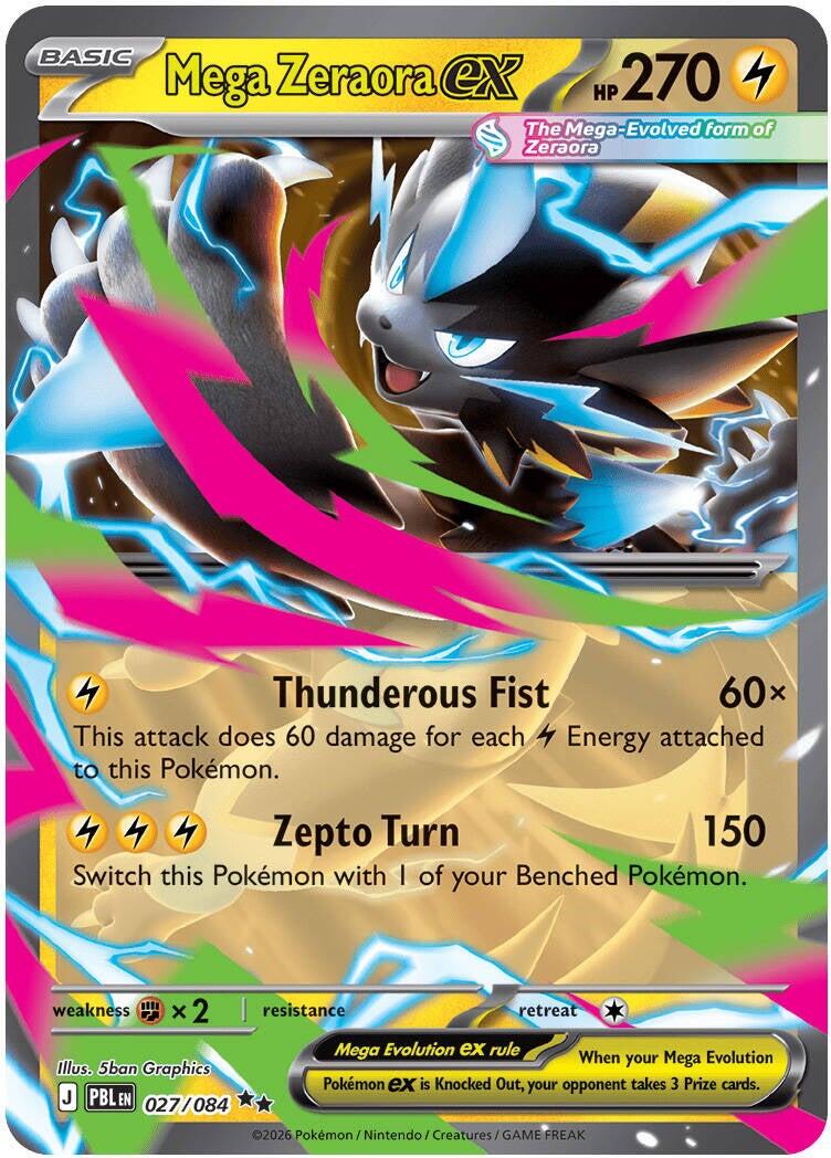 Mega Zeraora ex (027/084) [Mega Evolution: Pitch Black] | Multizone: Comics And Games