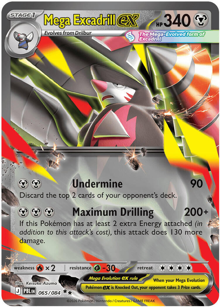 Mega Excadrill ex (065/084) [Mega Evolution: Pitch Black] | Multizone: Comics And Games