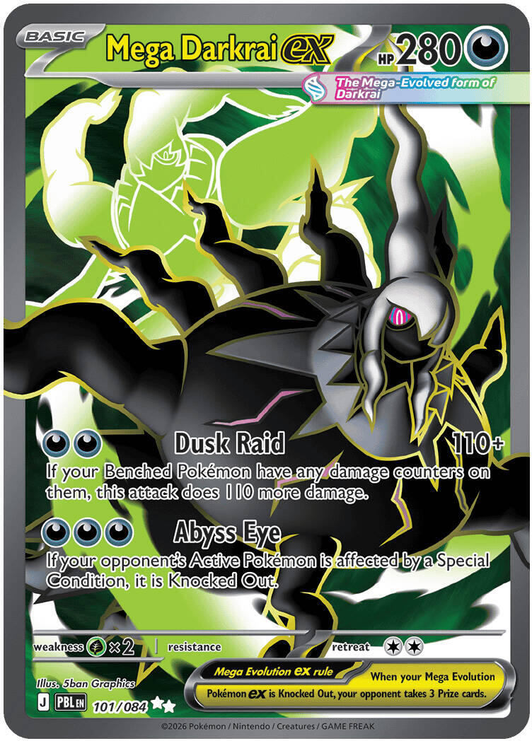 Mega Darkrai ex (101/084) [Mega Evolution: Pitch Black] | Multizone: Comics And Games