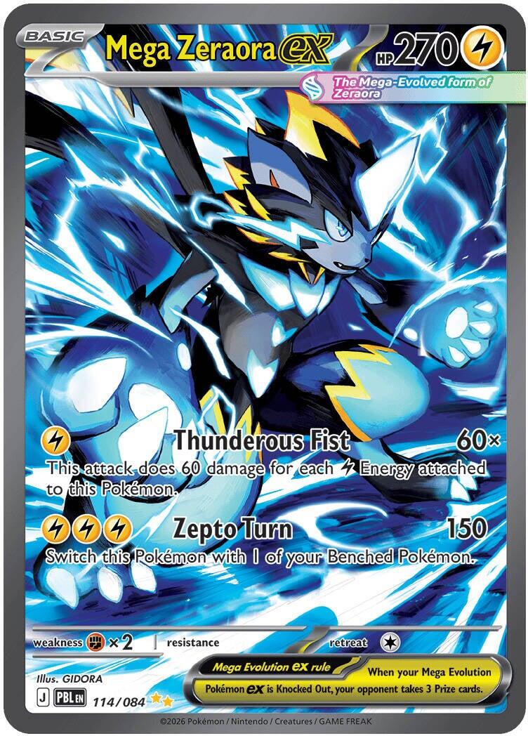Mega Zeraora ex (114/084) [Mega Evolution: Pitch Black] | Multizone: Comics And Games