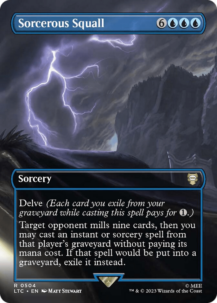 Sorcerous Squall (Borderless) [The Lord of the Rings: Tales of Middle-Earth Commander] MTG Single Magic: The Gathering  | Multizone: Comics And Games
