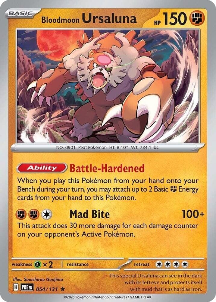 Bloodmoon Ursaluna (054/131) [Scarlet & Violet: Prismatic Evolutions] Pokemon Single Pokémon  | Multizone: Comics And Games