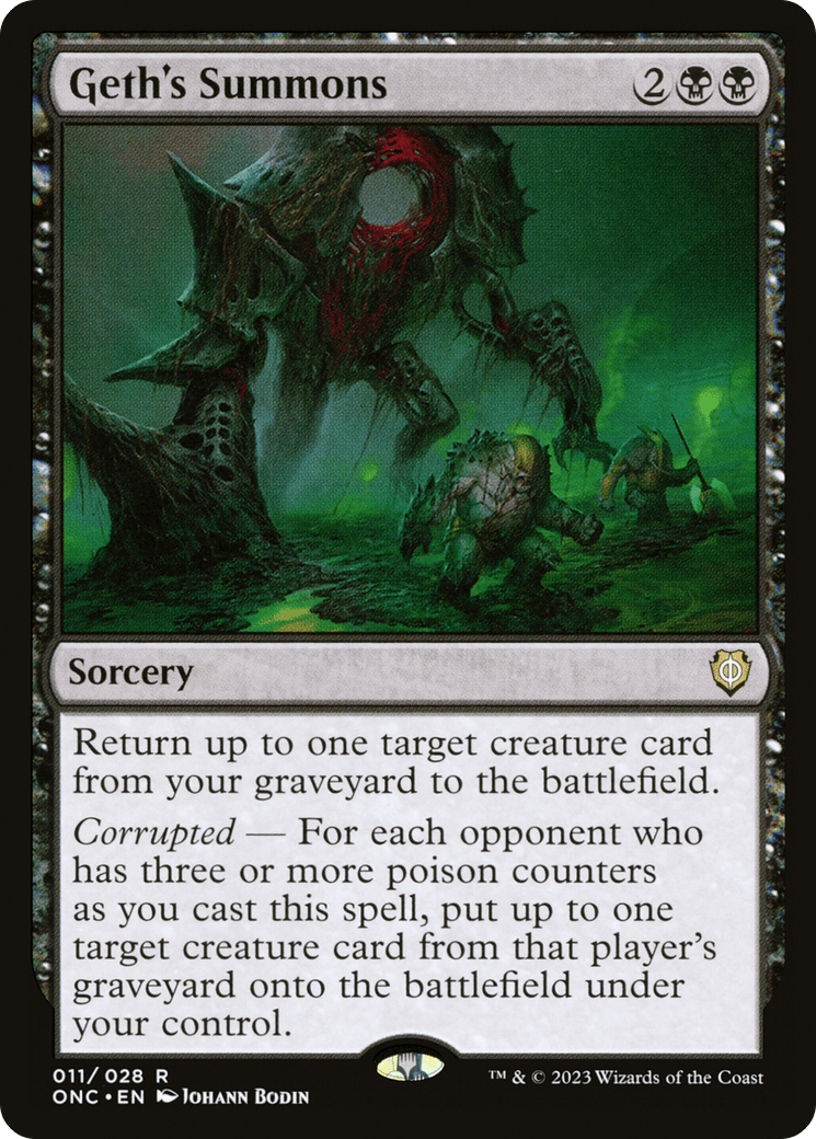 Geth's Summons [Phyrexia: All Will Be One Commander] MTG Single Magic: The Gathering  | Multizone: Comics And Games