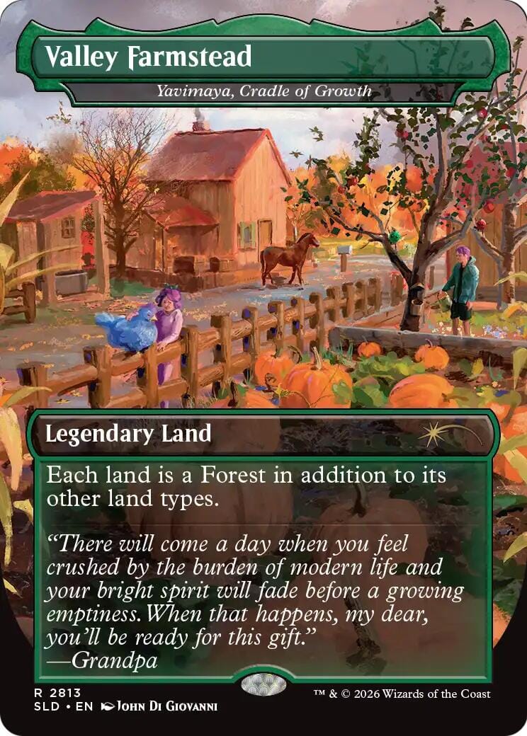 Valley Farmstead - Yavimaya, Cradle of Growth [Secret Lair Drop Series] MTG Single Magic: The Gathering  | Multizone: Comics And Games