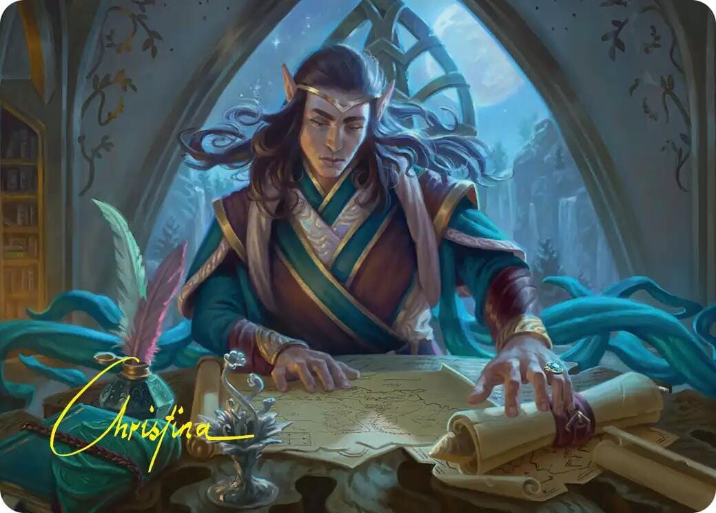 Elrond, Moon-Reader Art Card (Gold-Stamped Signature) [The Hobbit Art Series] | Multizone: Comics And Games