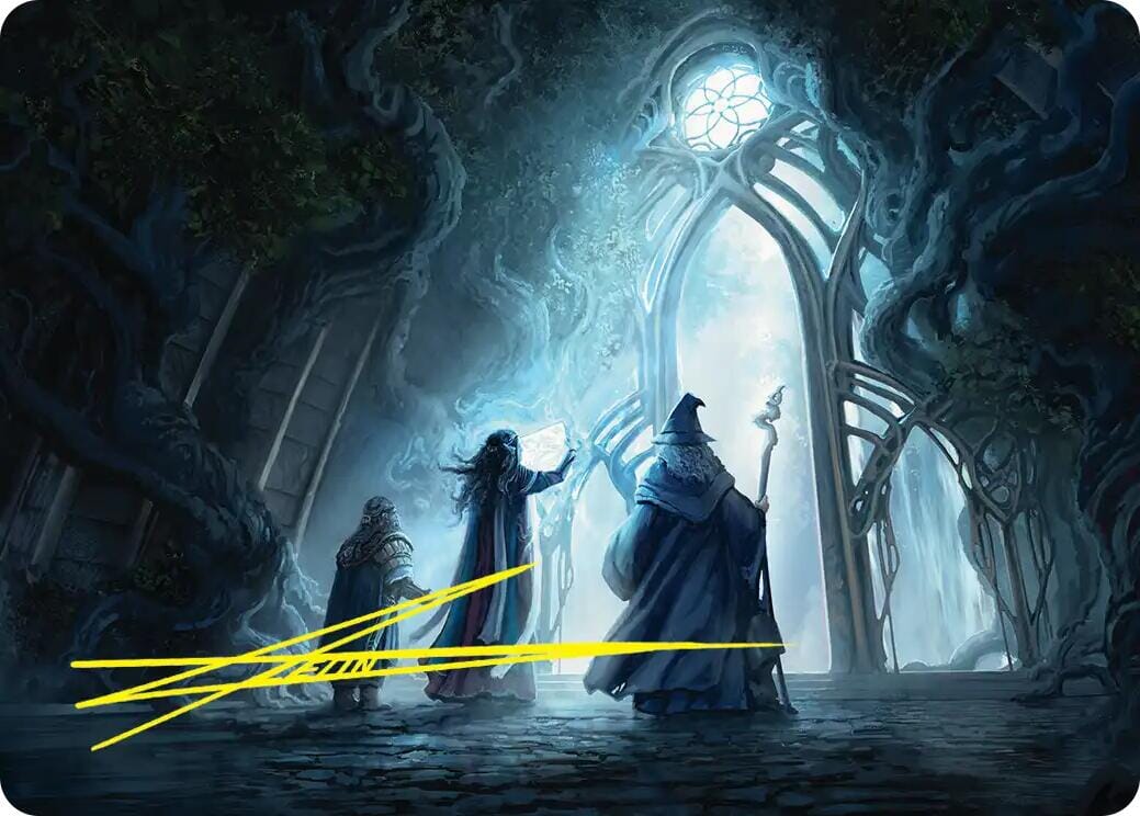 Uncover the Moon-Letters Art Card (Gold-Stamped Signature) [The Hobbit Art Series] MTG Single Magic: The Gathering  | Multizone: Comics And Games