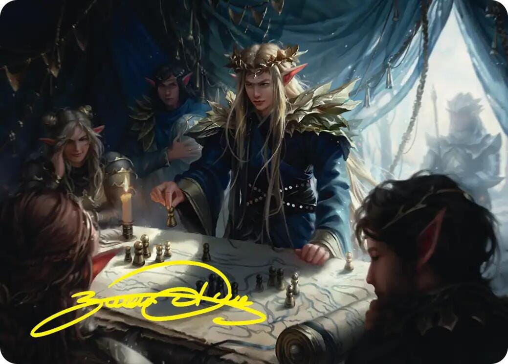 Thranduil the Strategist Art Card (Gold-Stamped Signature) [The Hobbit Art Series] MTG Single Magic: The Gathering  | Multizone: Comics And Games
