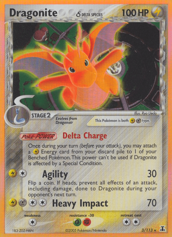 Dragonite (3/113) (Delta Species) [EX: Delta Species] Pokemon Single Pokémon  | Multizone: Comics And Games