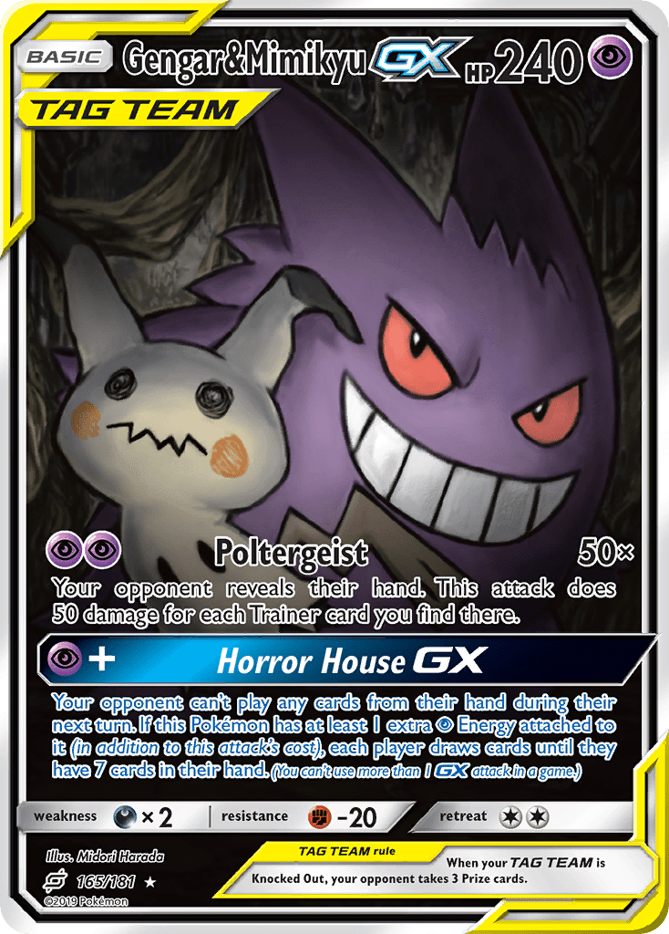 Gengar & Mimikyu GX (165/181) [Sun & Moon: Team Up] Pokemon Single Pokémon  | Multizone: Comics And Games