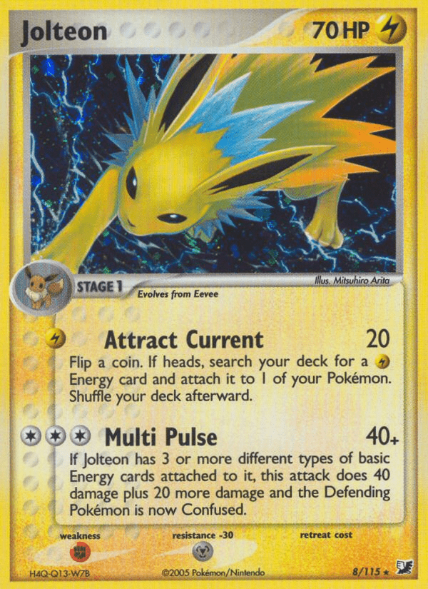 Jolteon (8/115) [EX: Unseen Forces] Pokemon Single Pokémon  | Multizone: Comics And Games
