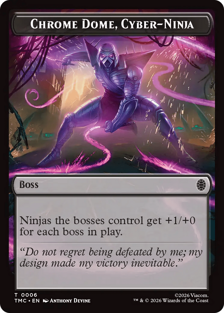 Chrome Dome, Cyber-Ninja [Teenage Mutant Ninja Turtles Commander Tokens] MTG Single Magic: The Gathering  | Multizone: Comics And Games