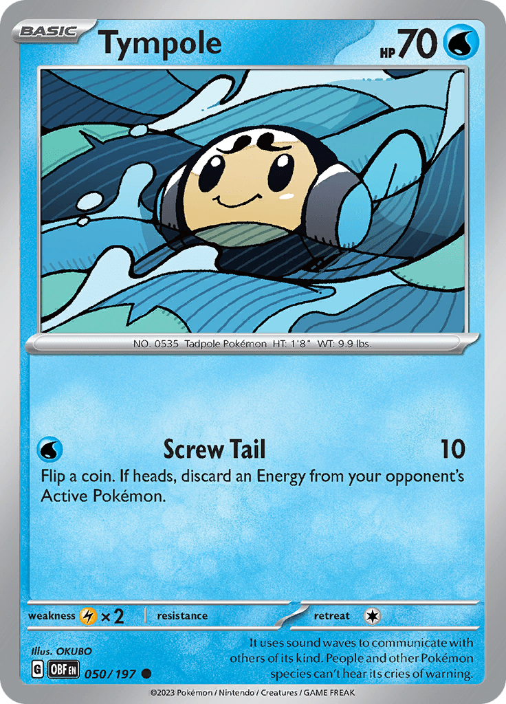 Tympole (050/197) [Scarlet & Violet: Obsidian Flames] Pokemon Single Pokémon  | Multizone: Comics And Games