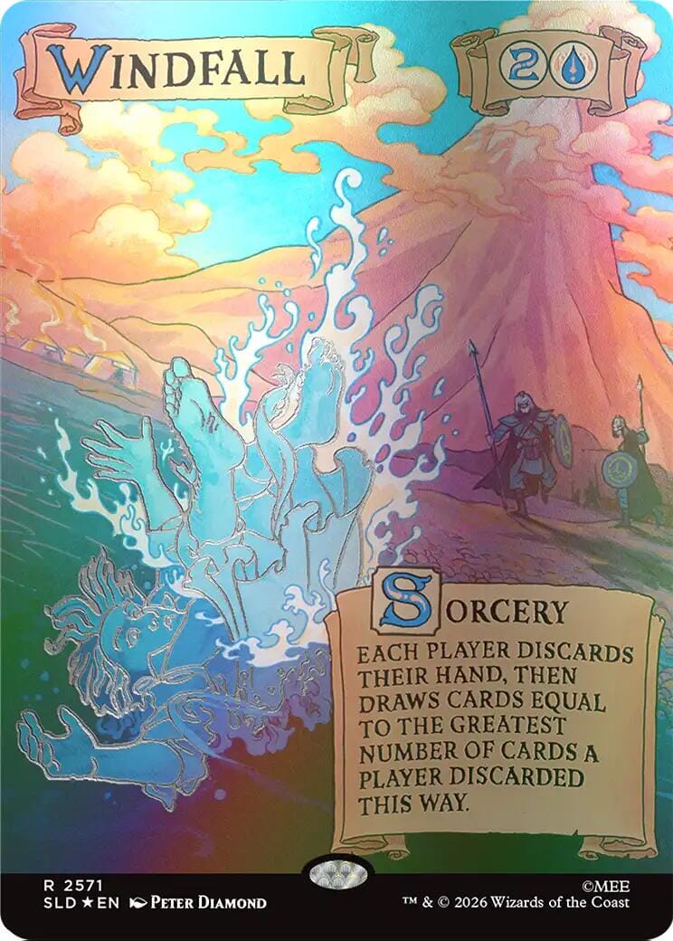 Windfall (2571) (Out Of Sight Foil) [Secret Lair Drop Series] MTG Single Magic: The Gathering  | Multizone: Comics And Games