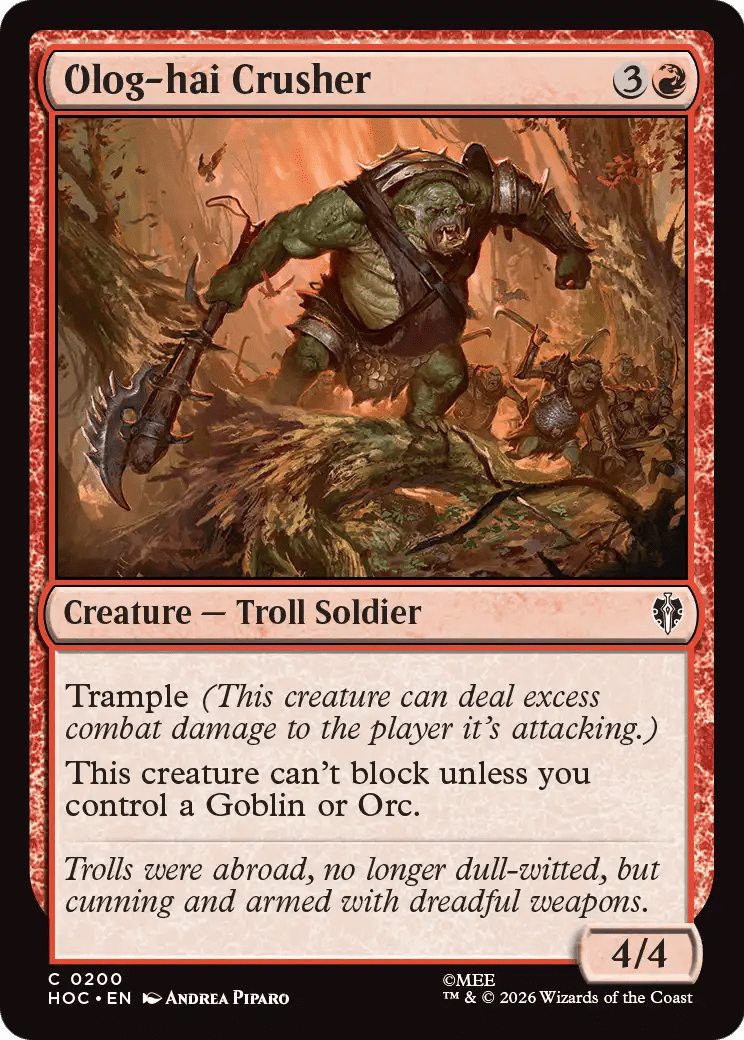 Olog-hai Crusher [The Hobbit: Eternal-Legal] MTG Single Magic: The Gathering  | Multizone: Comics And Games