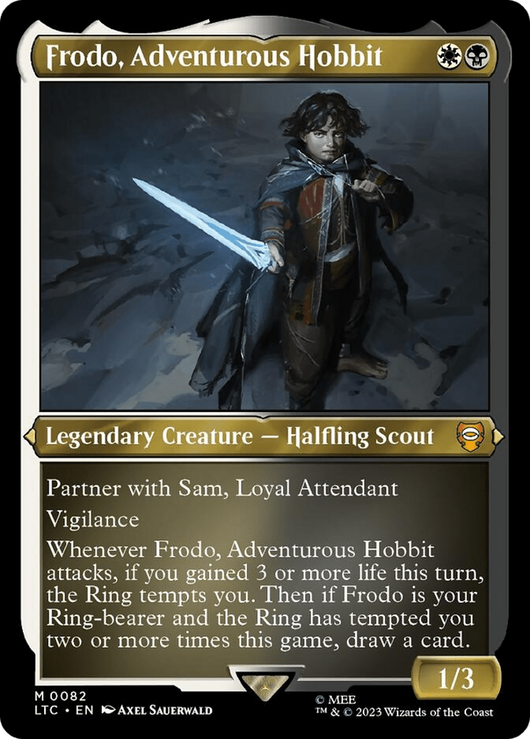 Frodo, Adventurous Hobbit (Display Commander) [The Lord of the Rings: Tales of Middle-Earth Commander] MTG Single Magic: The Gathering  | Multizone: Comics And Games