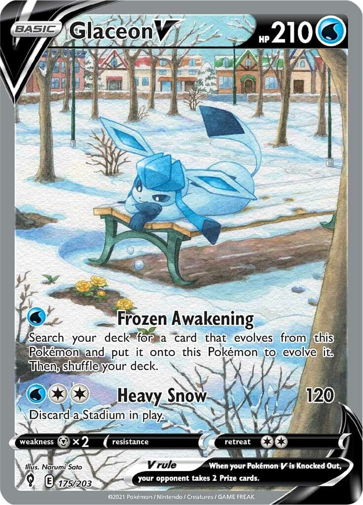 Glaceon V (175/203) [Sword & Shield: Evolving Skies] Pokemon Single Pokémon  | Multizone: Comics And Games
