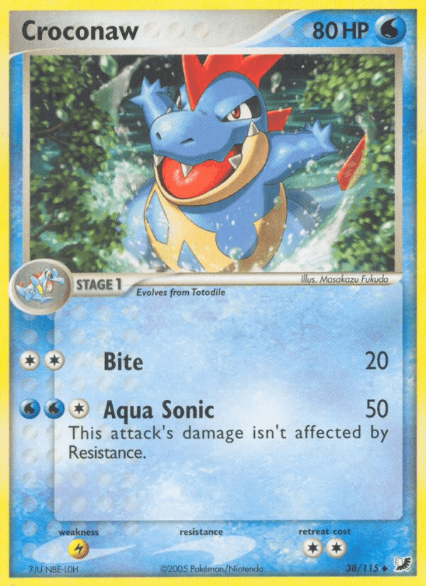Croconaw (38/115) [EX: Unseen Forces] Pokemon Single Pokémon  | Multizone: Comics And Games