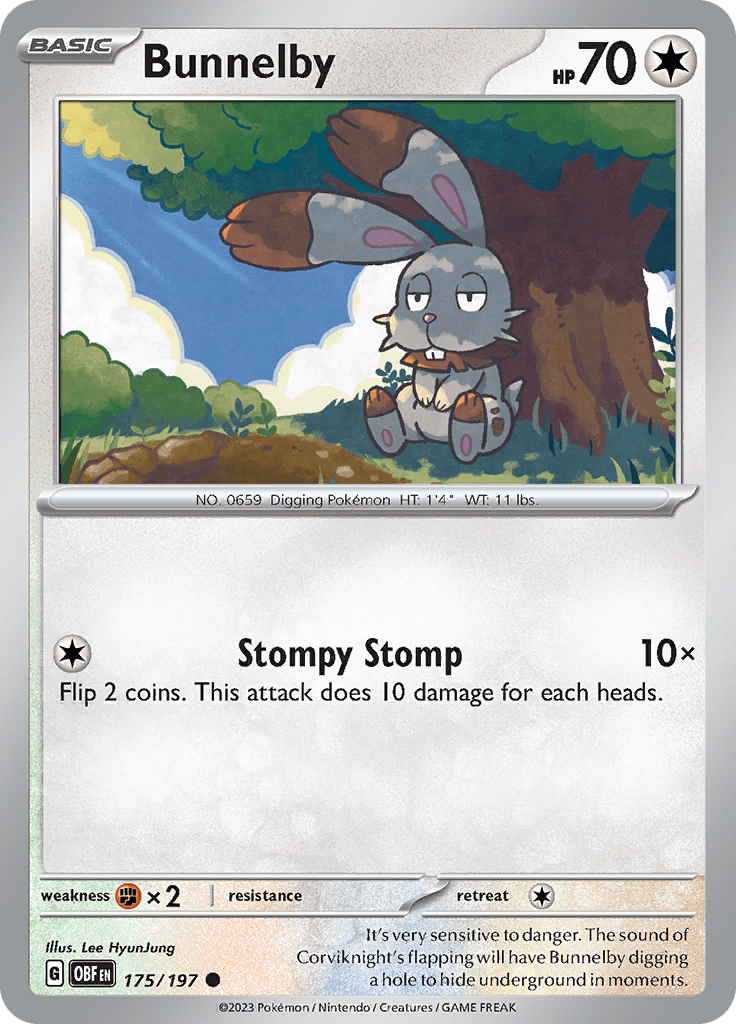 Bunnelby (175/197) [Scarlet & Violet: Obsidian Flames] Pokemon Single Pokémon  | Multizone: Comics And Games