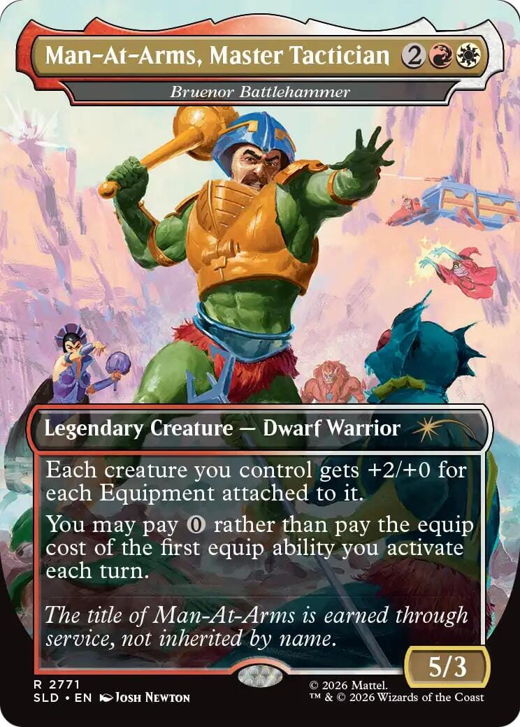 Man-At-Arms, Master Tactician - Bruenor Battlehammer [Secret Lair Drop Series] MTG Single Magic: The Gathering  | Multizone: Comics And Games