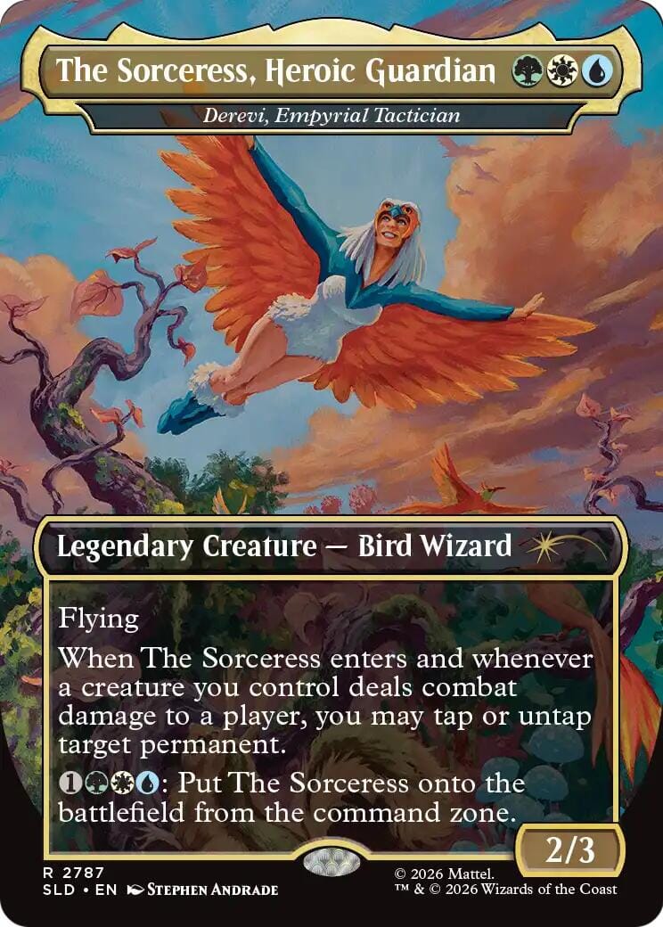 The Sorceress, Heroic Guardian - Derevi, Empyrial Tactician [Secret Lair Drop Series] MTG Single Magic: The Gathering  | Multizone: Comics And Games